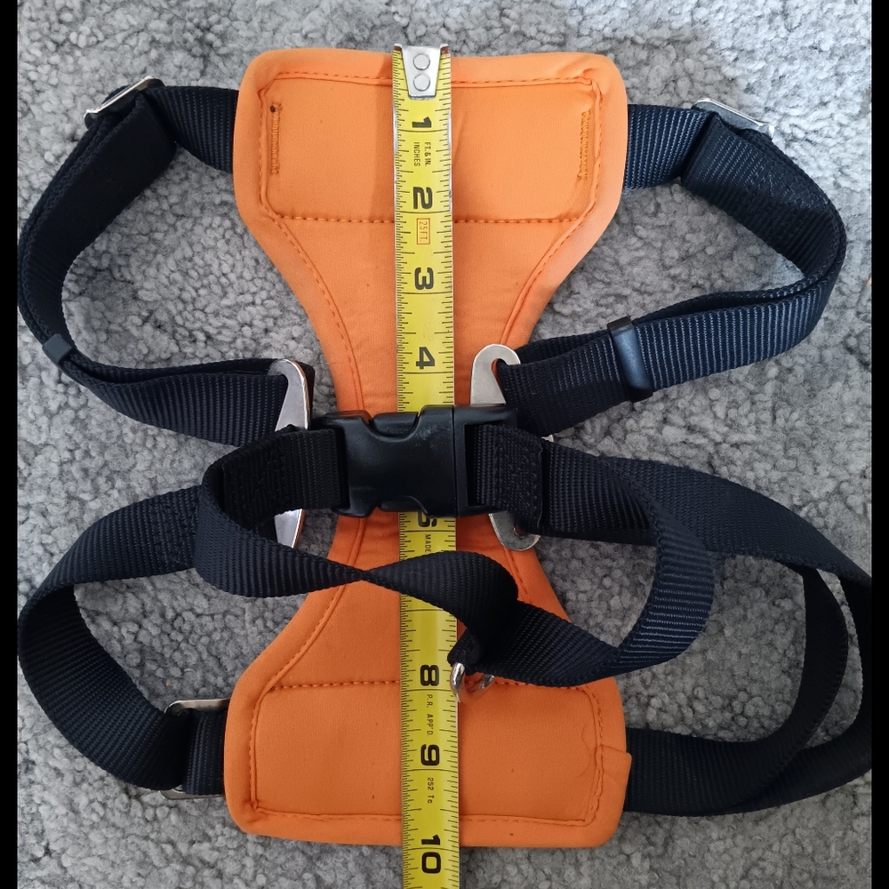 🖤🧡 Harley Davidson Dog Car Harness Large Biker Motorcycle Pet Orange Black - Picture 7 of 8
